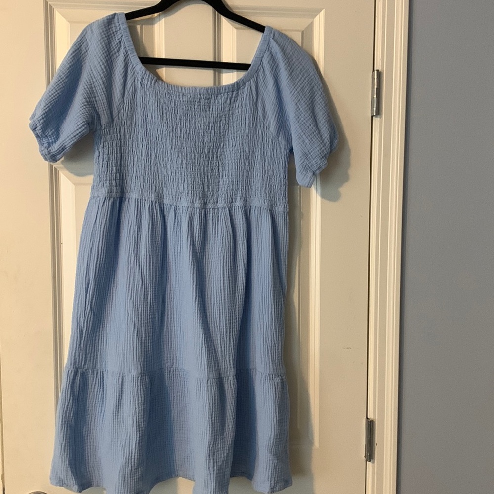 New York & Company blue mid length dress